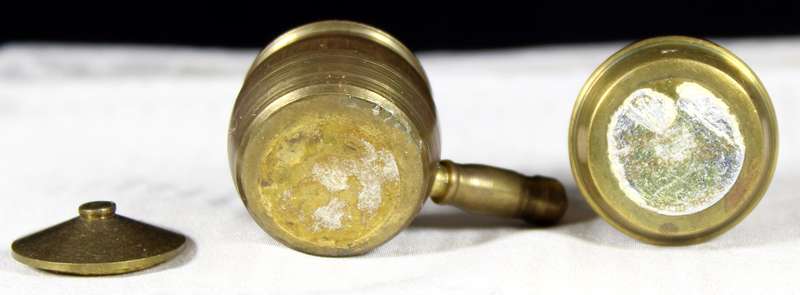 Miniature Brass Pot On A Burner