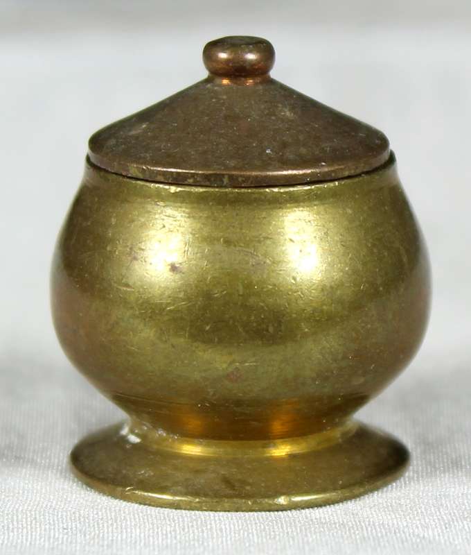 Miniature Brass Lidded Pot