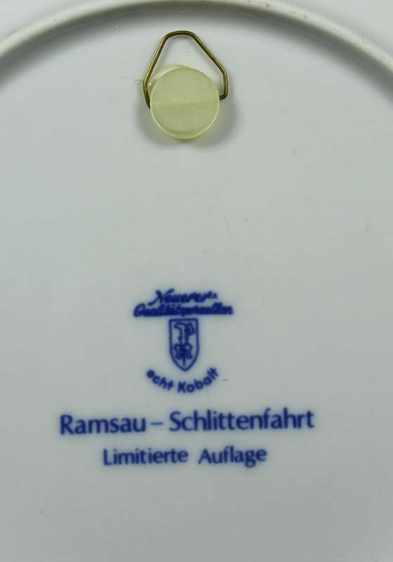 Ramsau - Schlittenfahrt - Limited Edition Plate - Weinachten