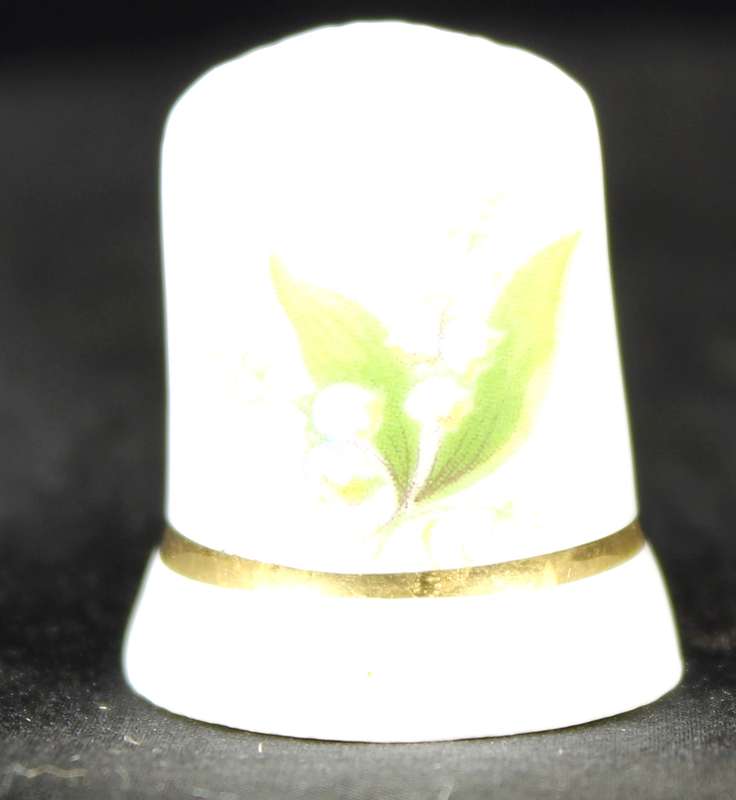 Porcelain Thimble - Flowers