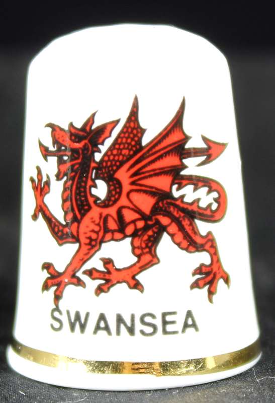 Porcelain Thimble - Pyramid - Swansea
