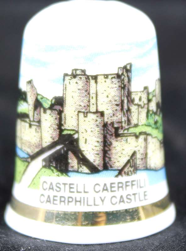 Porcelain Thimble - GWP - Castell Caerffili Castle