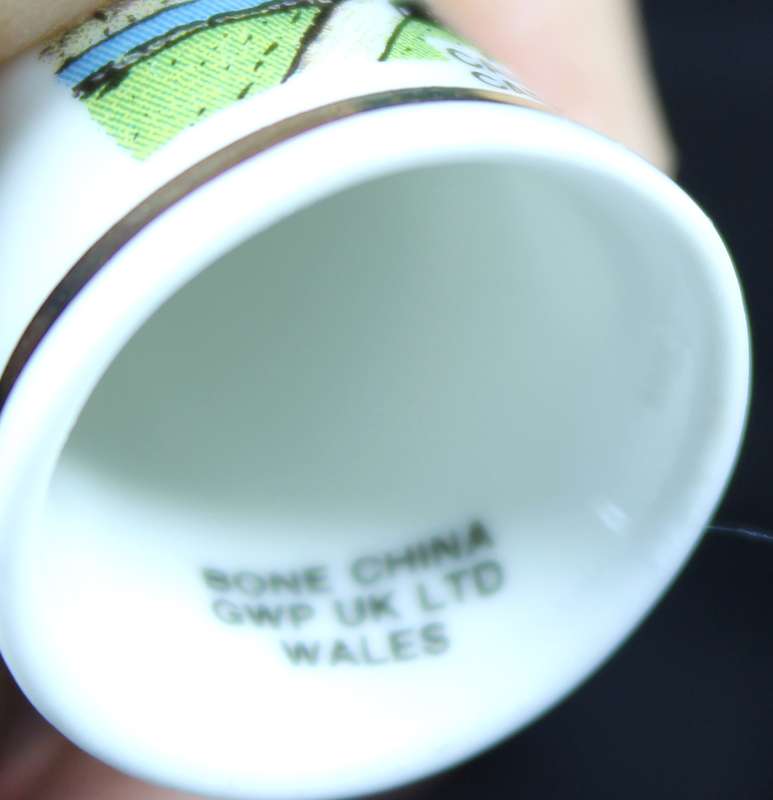 Porcelain Thimble - GWP - Castell Caerffili Castle