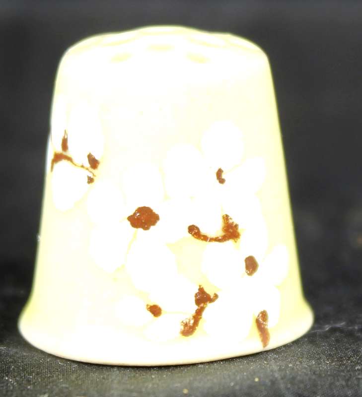 Porcelain Thimble - Flowers