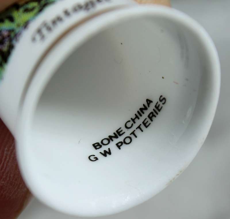 Bone China thimble - Tintagel