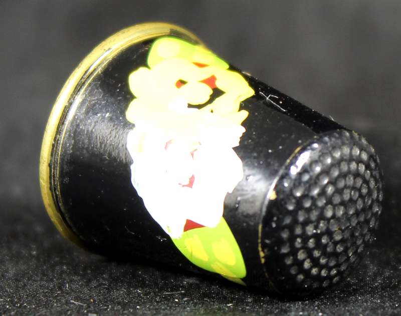 Cloissone Style Thimble with Painted Flowers