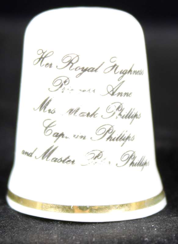 Royalty Thimble - St George - Princess Anne & Phillips Family