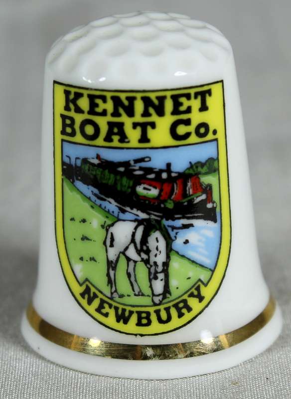 Bone China thimble - sights of Britain - Kennet boat Co