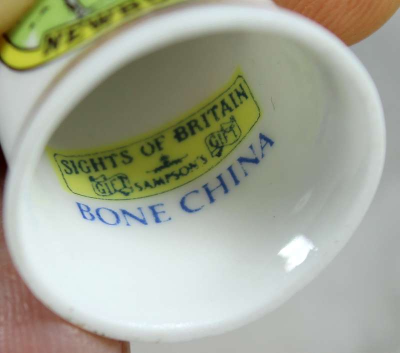Bone China thimble - sights of Britain - Kennet boat Co