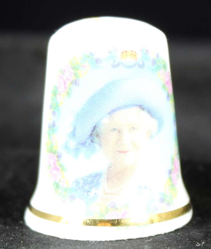 Royalty Thimble - Norfolk - Queen Mother - Hundred Years