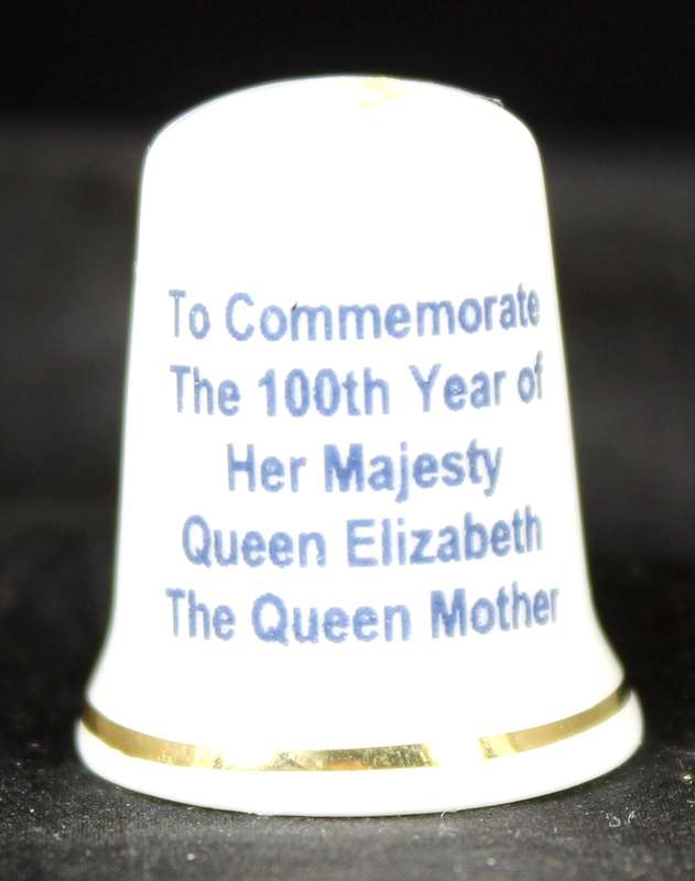 Royalty Thimble - Norfolk - Queen Mother - Hundred Years
