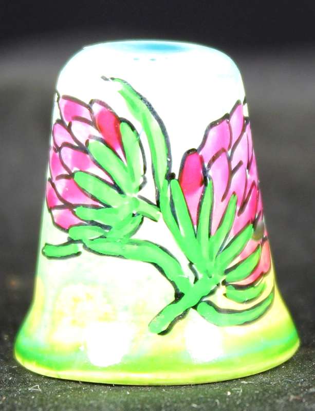 Hand Painted Thimble - Fay - Protea