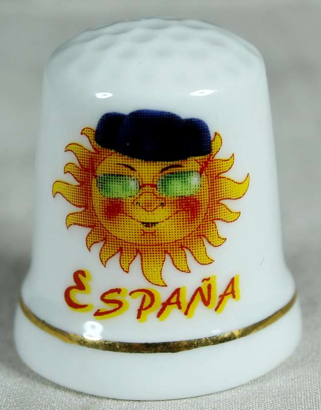 Bone China thimble - Espana