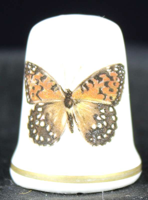 Ceramics Thimble - AB - Butterfly