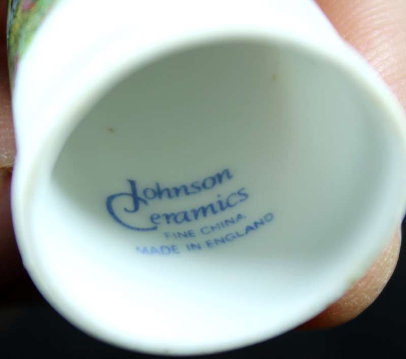 Porcelain Thimble - Johnson - Farmhouse