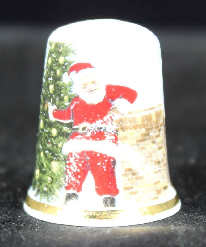 Porcelain Thimble - Father Christmas