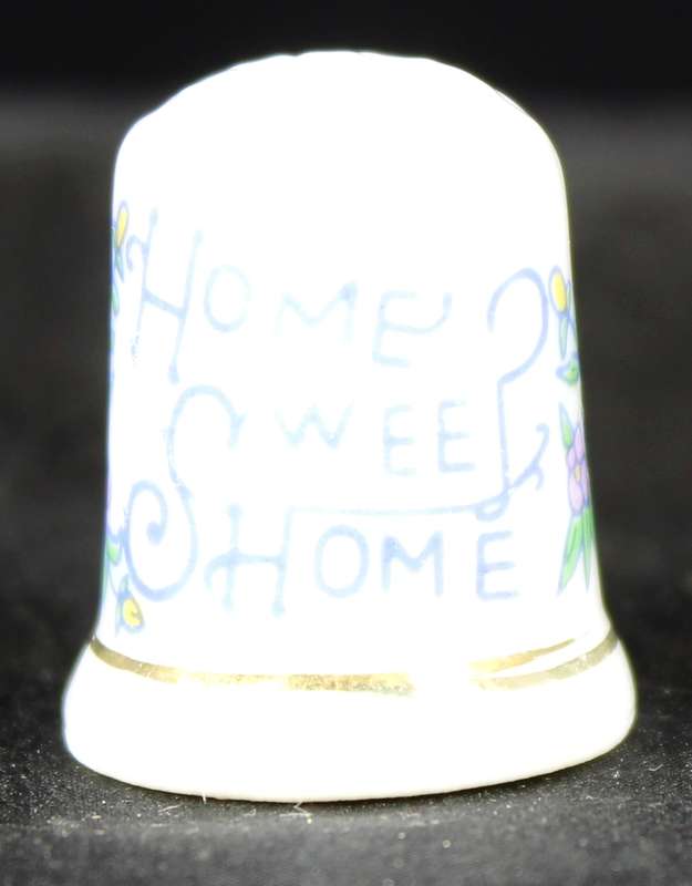 Porcelain Thimble - Home Sweet Home