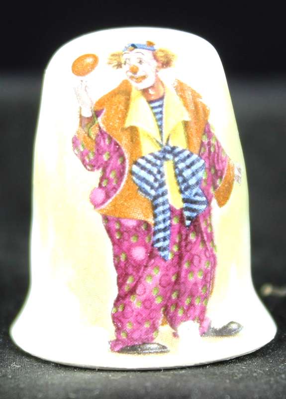 Porcelain Thimble - Clown