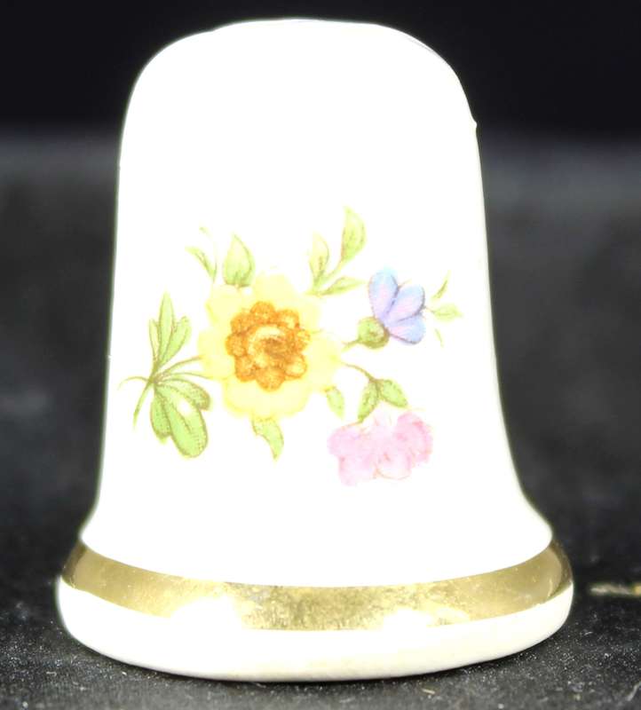 Porcelain Thimble - Flowers