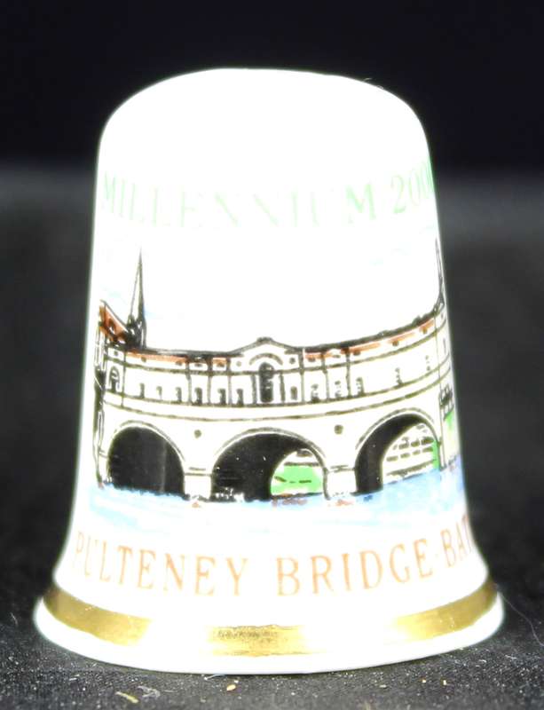 Porcelain Thimble - Millennium Pulteney Bridge
