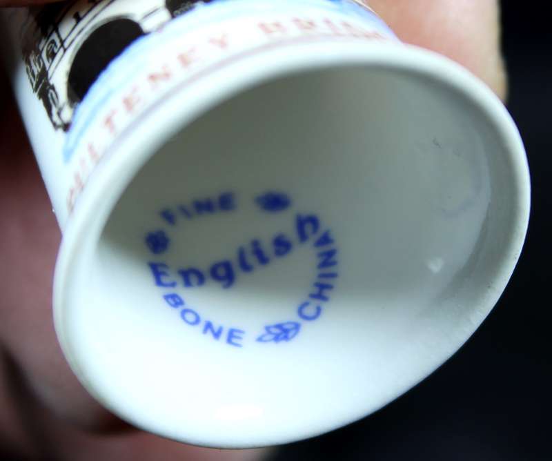 Porcelain Thimble - Millennium Pulteney Bridge