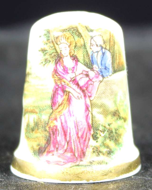 Porcelain Thimble - Queensway - Victorian Couple
