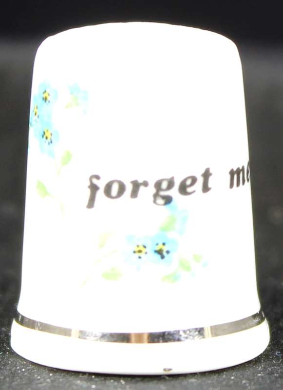 Porcelain Thimble - Forget Me Not