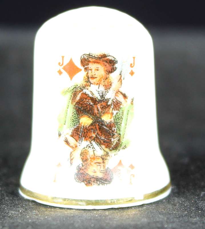 Porcelain Thimble - Sun City - Jack Of Diamonds