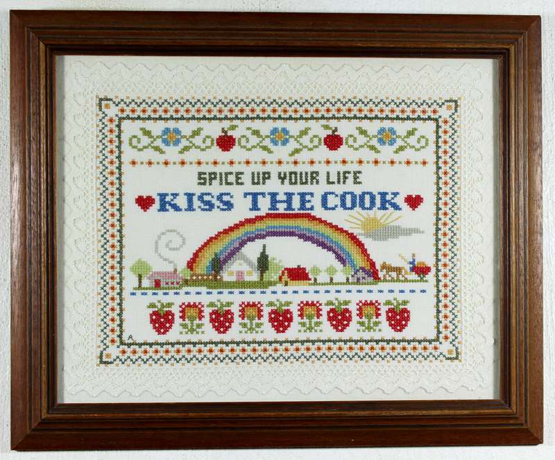 Kiss the cook embroidery
