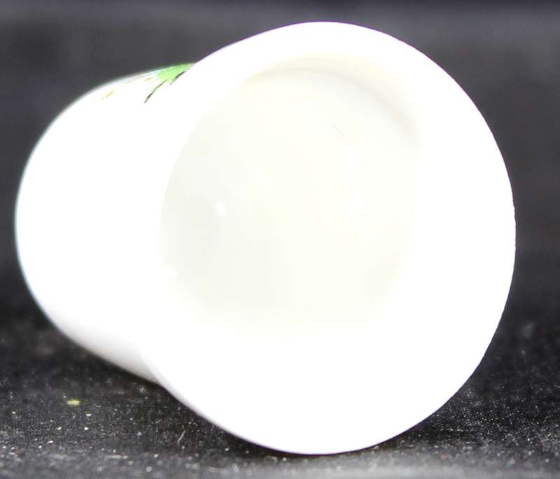 Porcelain Thimble - Green Feathered Bird