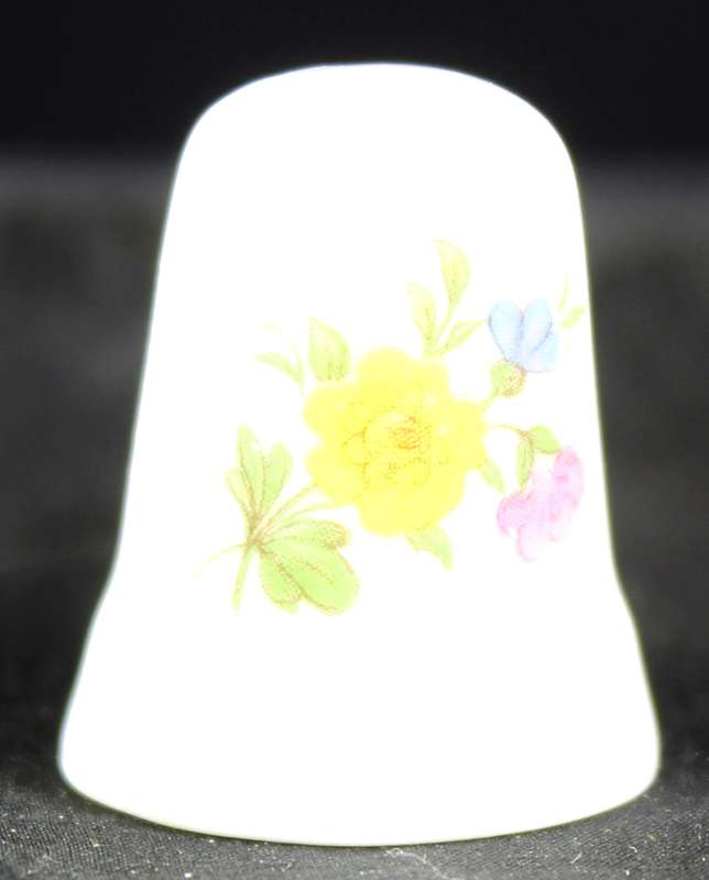 Porcelain Thimble - Sheer Elegance - Flowers
