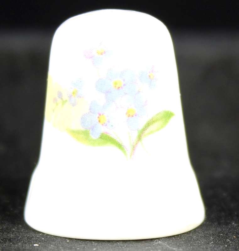 Porcelain Thimble - Sheer Elegance - Purple Flower