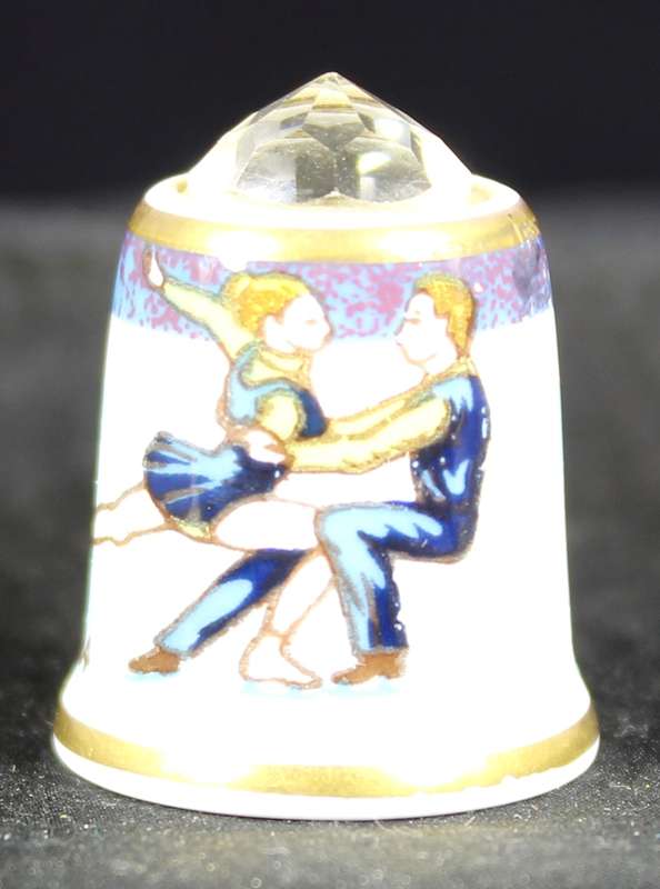 Porcelain Thimble - Sutherland - Winter Olympiad Borajevo