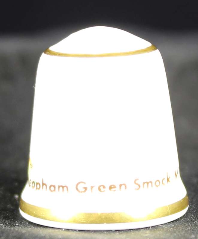 Porcelain Thimble - Sutherland - Moophan Green Smack Mill