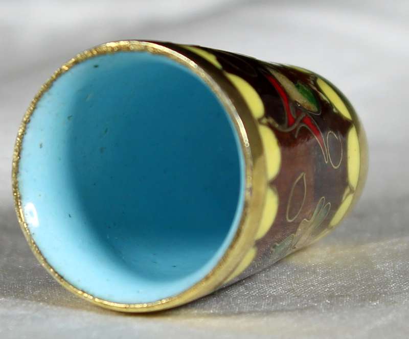 Cloisonne Thimble - Embossed Flowers