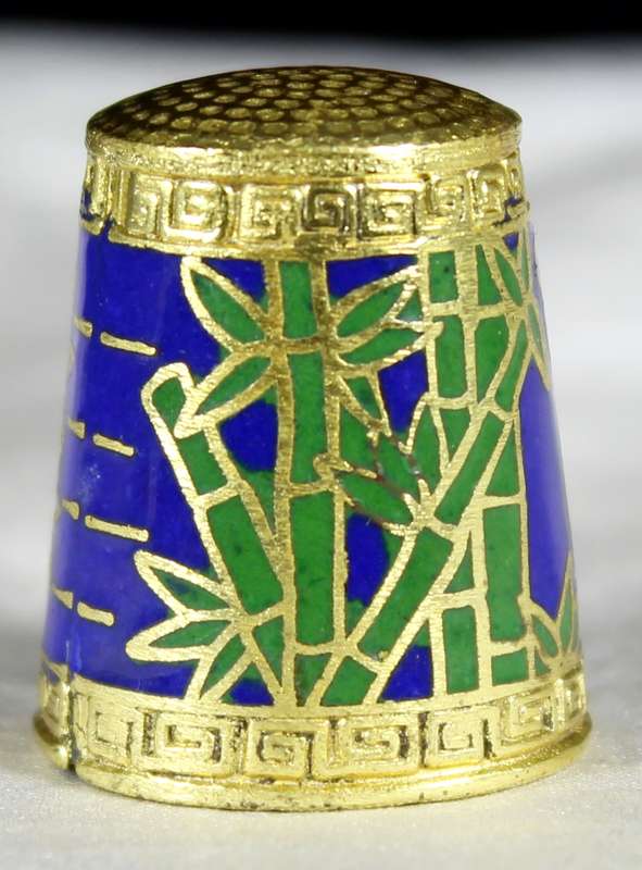 Cloisonne Thimble - Embossed Panda