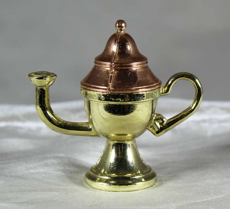 Miniature brass and copper coffee pot