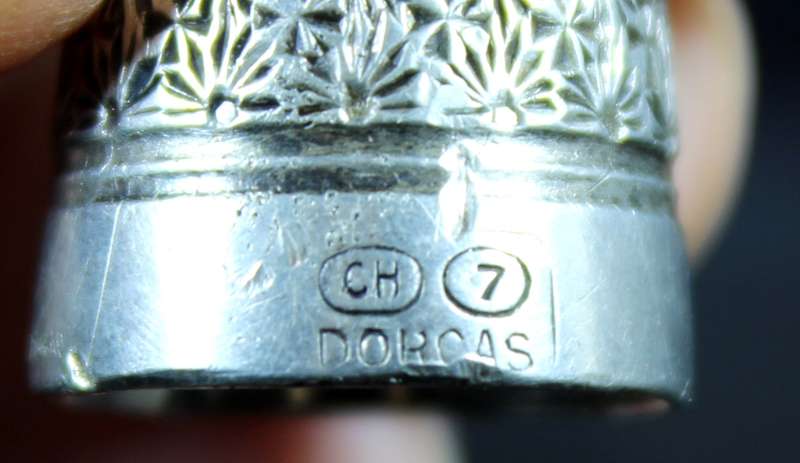 Dorcas Engraved Silver Thimble