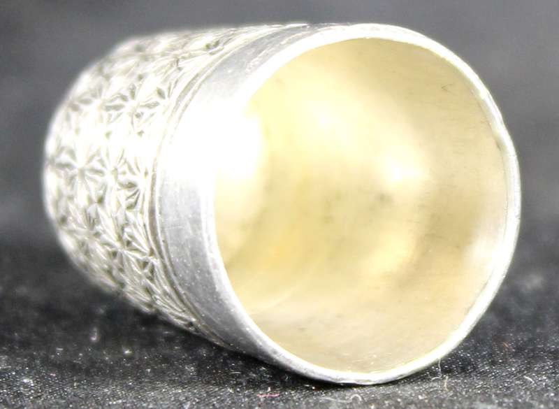 Dorcas Engraved Silver Thimble