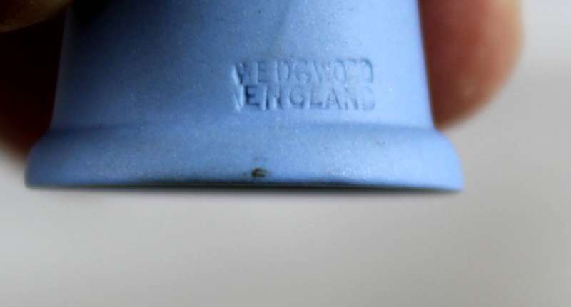 Wedgwood Blue Jasperware Thimble - Floral Girl