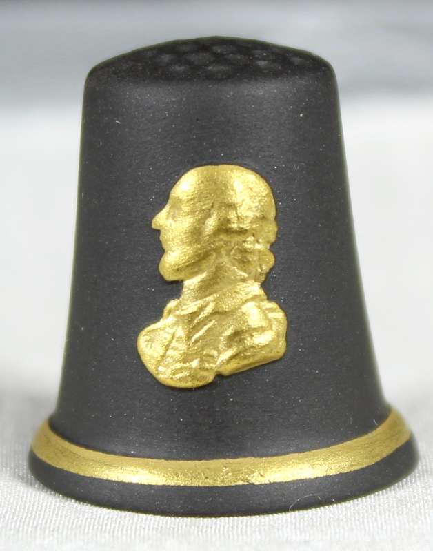Wedgwood Black Jasperware Thimble - William Shakespeare