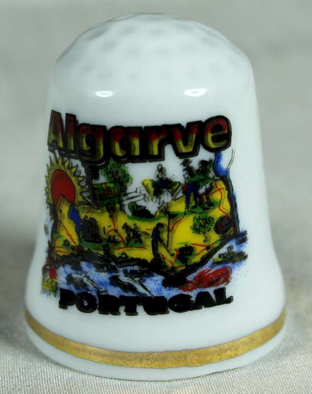 Bone China thimble - Algarve - Portugal