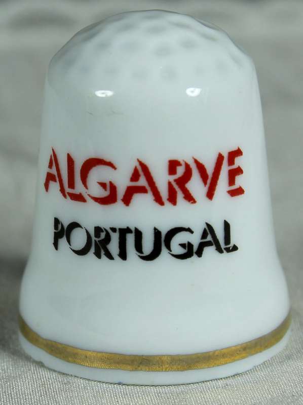 Bone China thimble - Algarve - Portugal