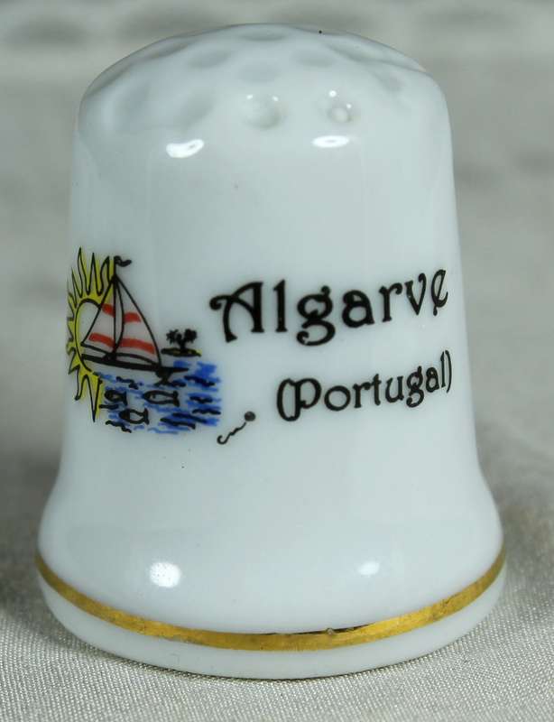 Bone China thimble - Algarve - Portugal