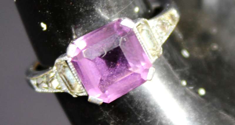 Costume Jewelry - Purple Stone Ring - Small