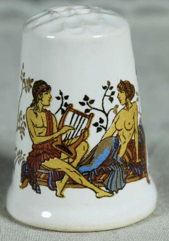 Bone China thimble - ancient serenade