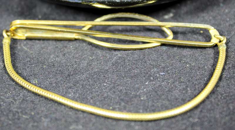 costume jewelry - Stratton gold colored tie clip
