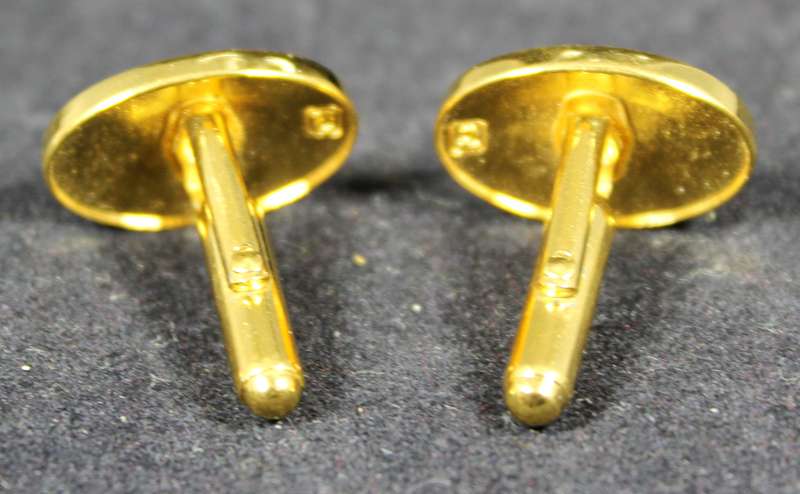 costume jewelry - golden cufflinks