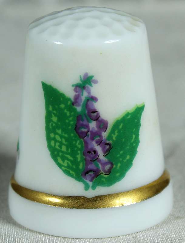 Bone China thimble - flowers