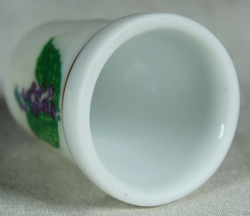 Bone China thimble - flowers
